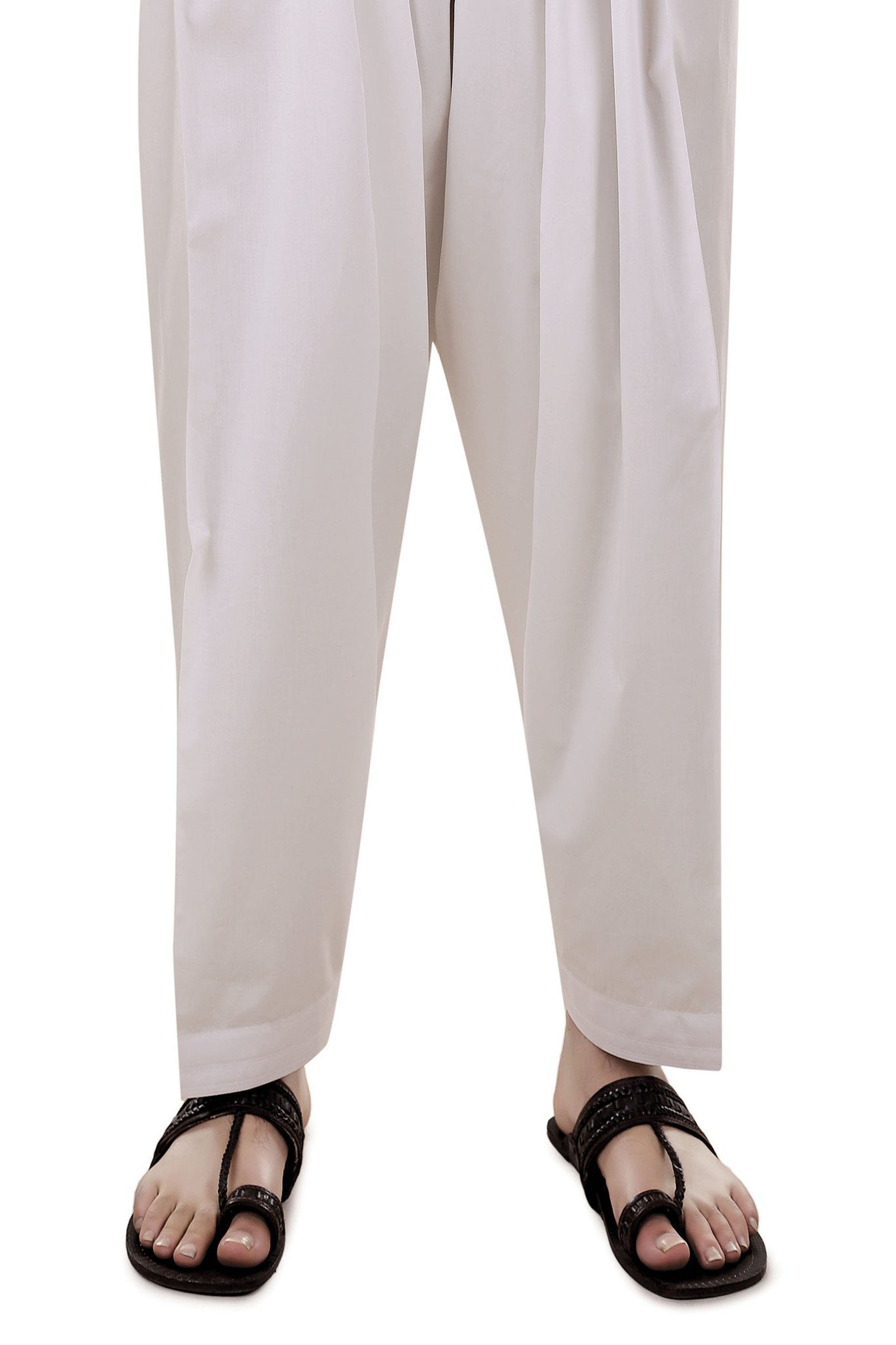 Off White Cotton Shalwar
