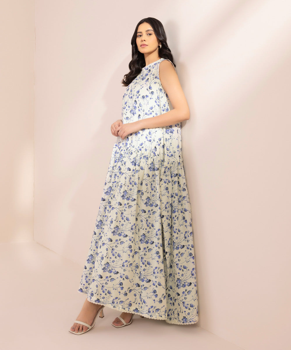 Printed Lawn Tier Dress
