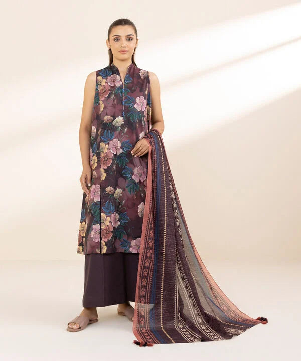 3 Piece - Printed Lawn Suit