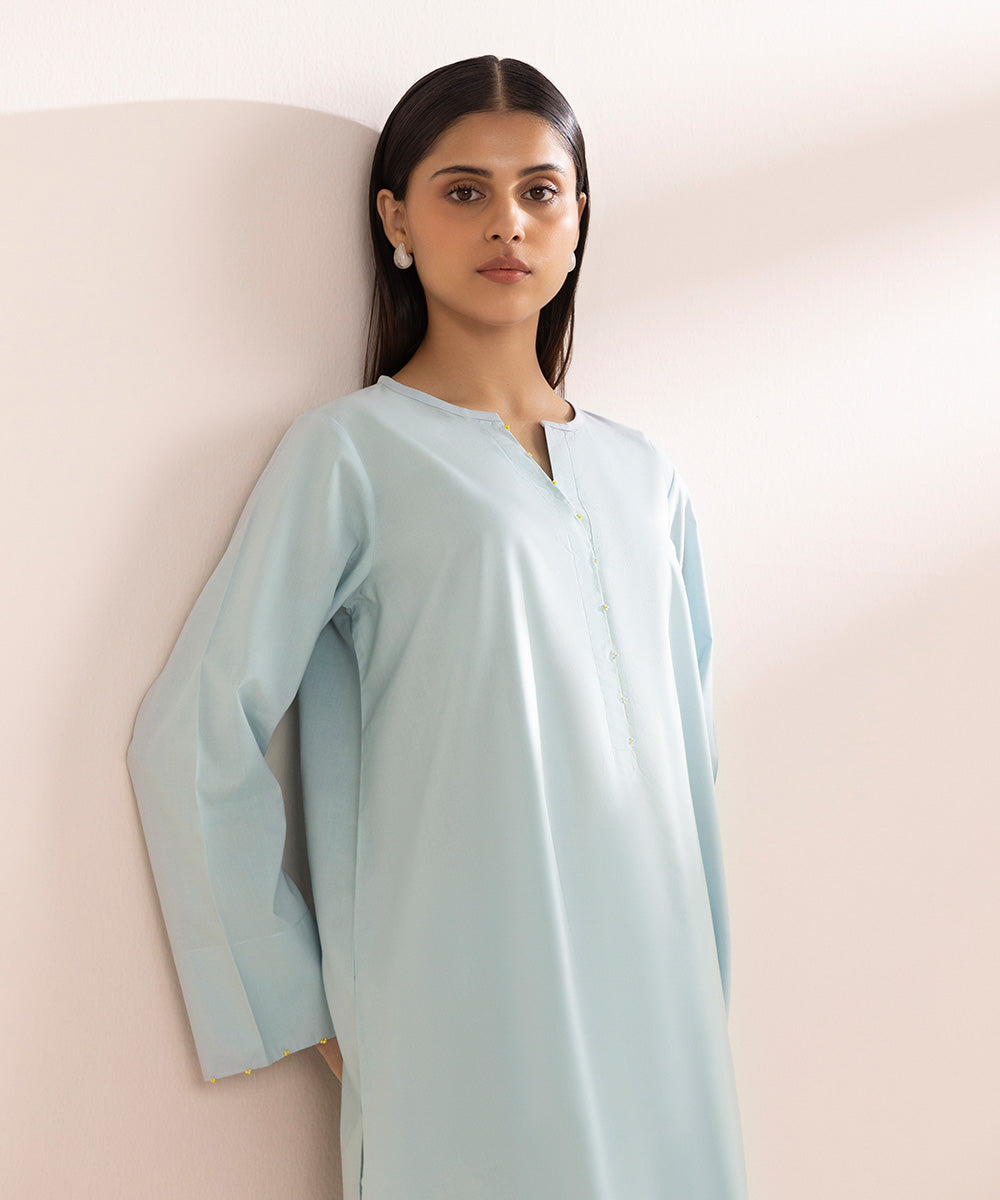 Solid Cotton Viscose Shirt