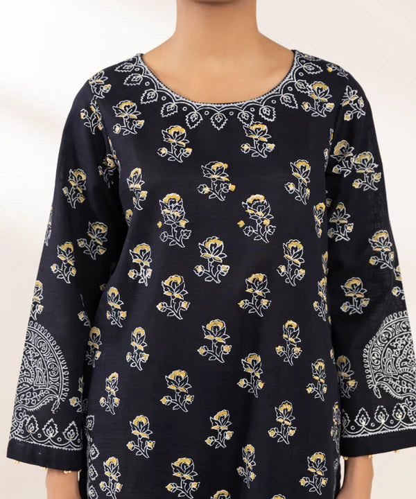 Block Printed Khaddar Shirt
