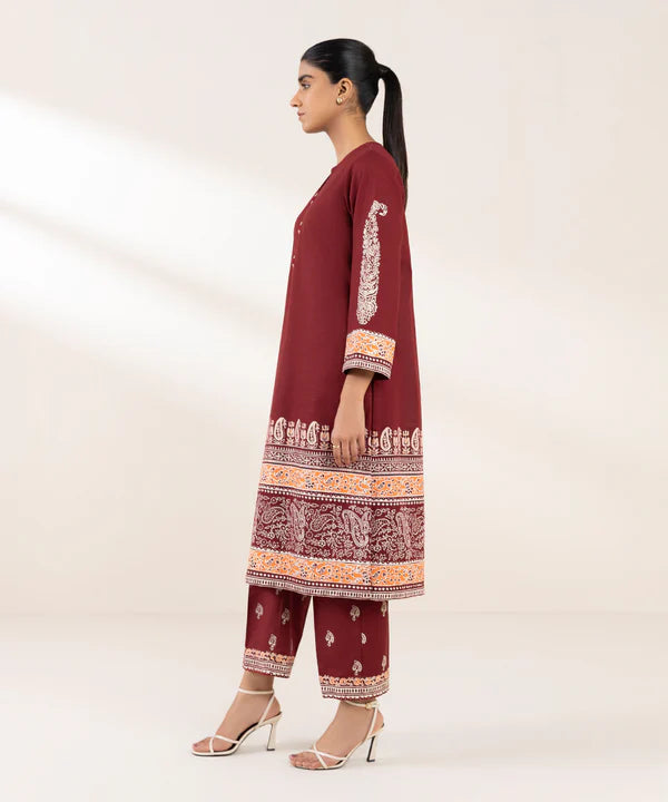Block Printed Khaddar Shirt