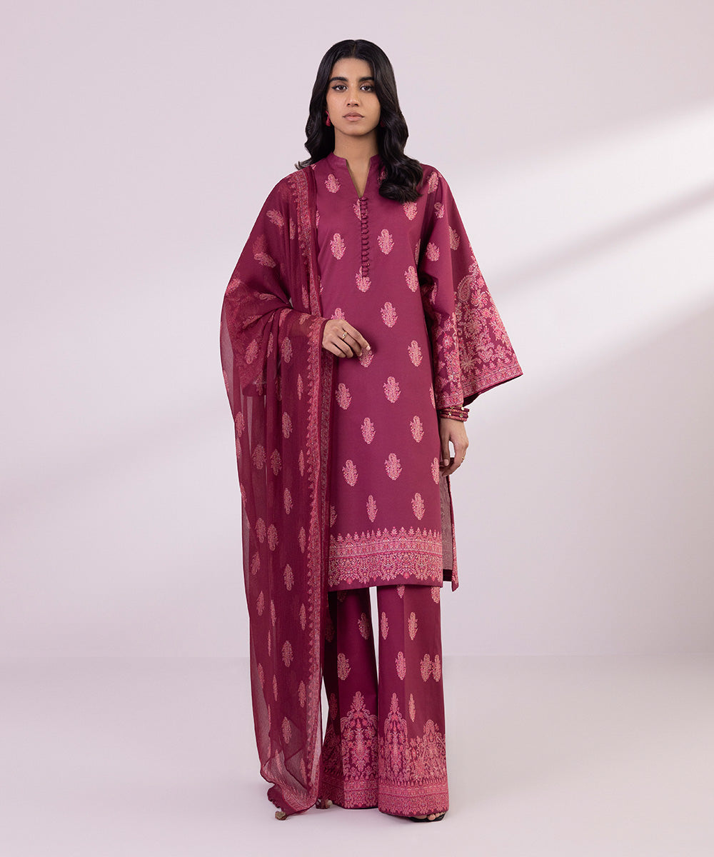 3 Piece - Printed Lawn Suit