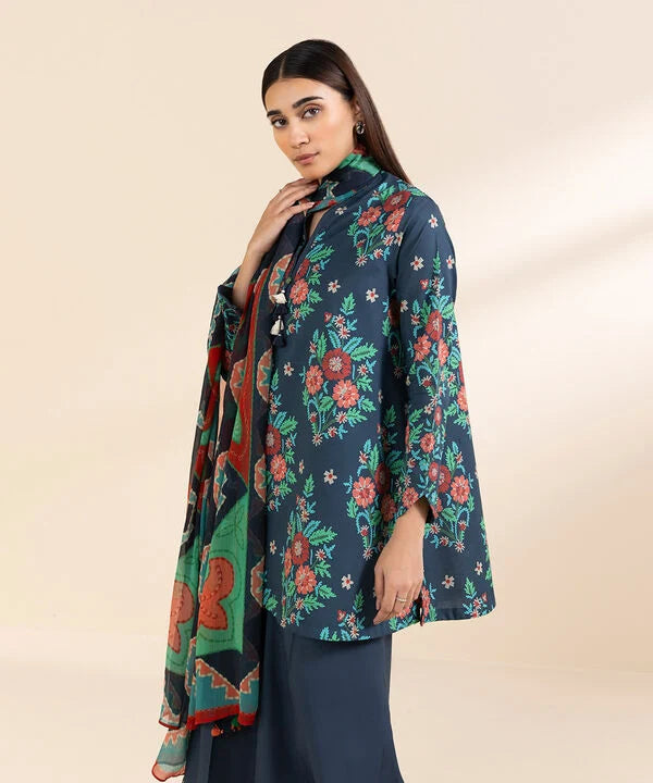 3 Piece - Printed Lawn Suit