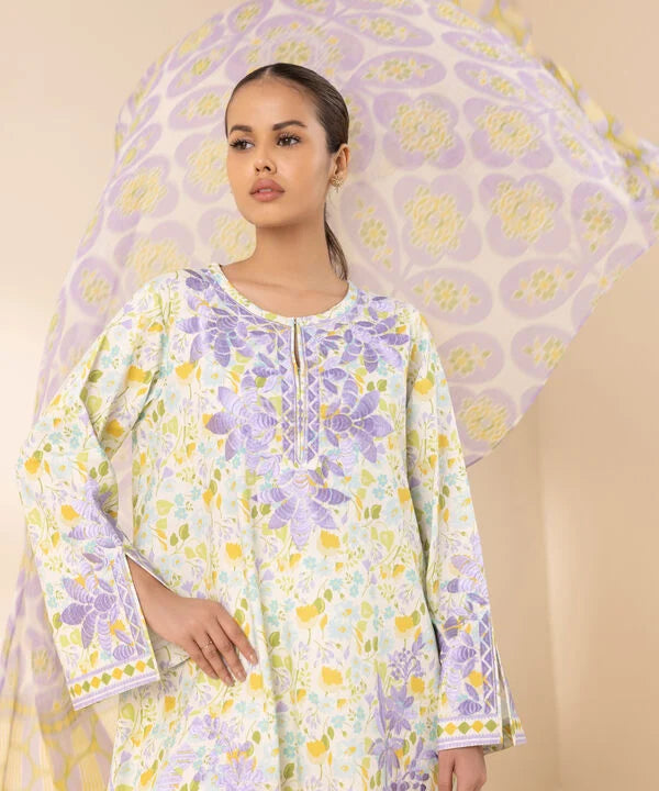 3 Piece - Embroidered Lawn Suit