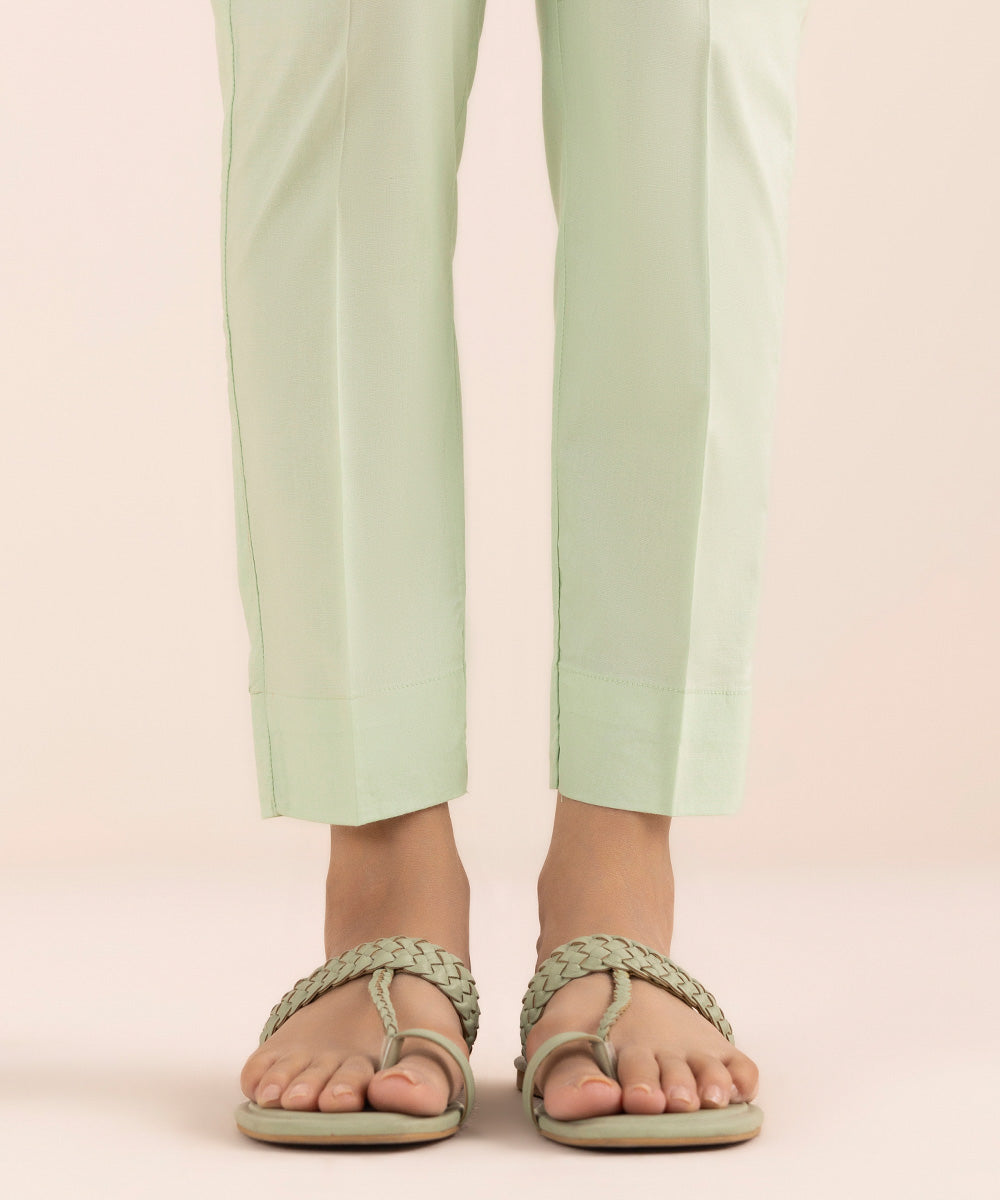 Cotton Viscose Cigarette Pants