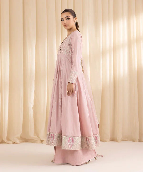 3 Piece - Embroidered Jacquard Suit