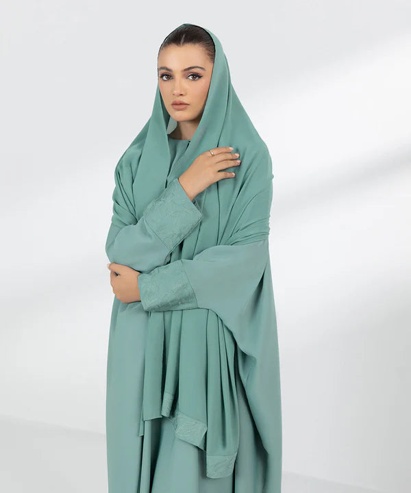Embroidered Kaftan Abaya Set