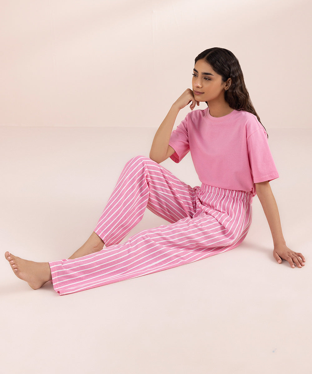 Striped Cotton Trousers