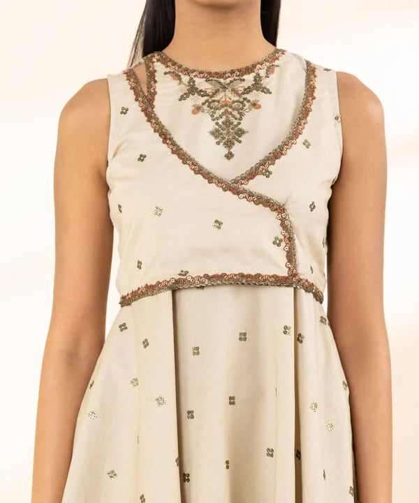 3 Piece - Embroidered Cotton Suit