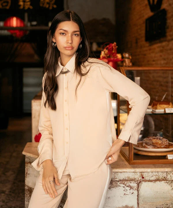 Button-Through Shirt With Side Panels